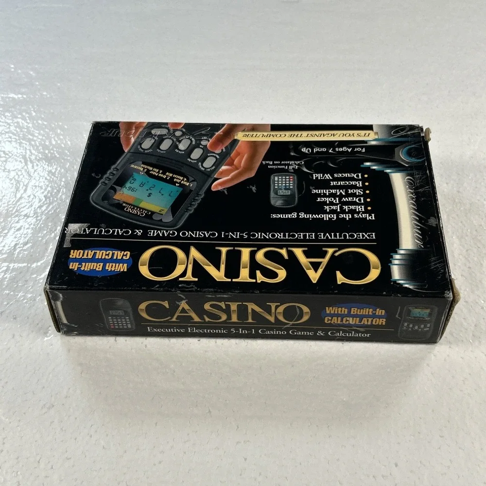 Excalibur Executive Electronic Casino 5-in-1 Handheld Game with Calculator